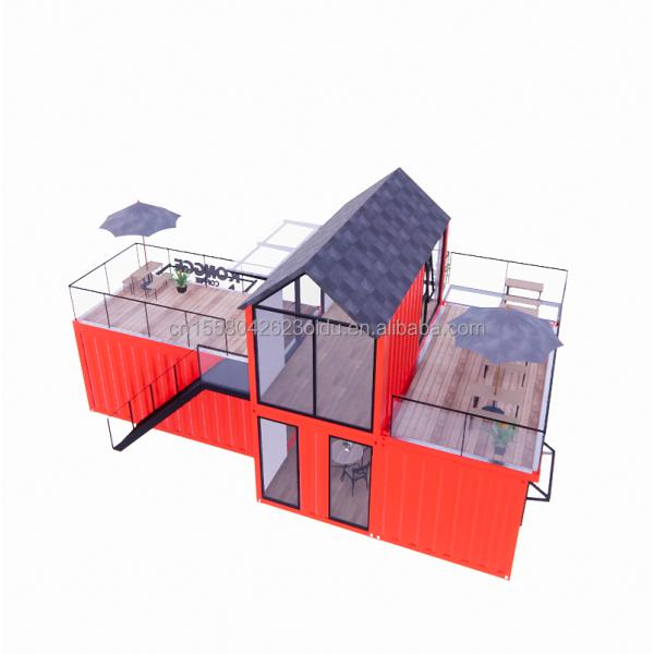 Customized Sloping Roof Steel Structure Villa Wall 50/75/100mm Wave Sandwich Panel Bathroom and 3 Bedroom Container House