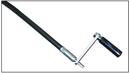 JTVX-Pro Electric Chain Hoist Manual Operation in Tight Spaces with Hand Crank and Flexible Drive