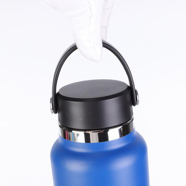 BPA Free Double Wall Standard Mouth Vacuum Insulated Drink Sport Stainless Steel Powder Coated Water Bottle Custom Logo