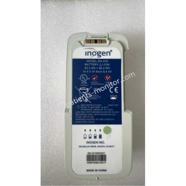 Batería de iones de litio BA-400 50.9Wh 14.54V 3.5Ah, BA-500 46.1Wh 14.4V 3.2Ah, y BA-516 92.2Wh 14.4V 6.4Ah