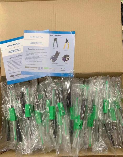 Conector rápido de fibra óptica para fusão a quente Tipo monomodo/multimodo FTTH Laser FTTX SC APC