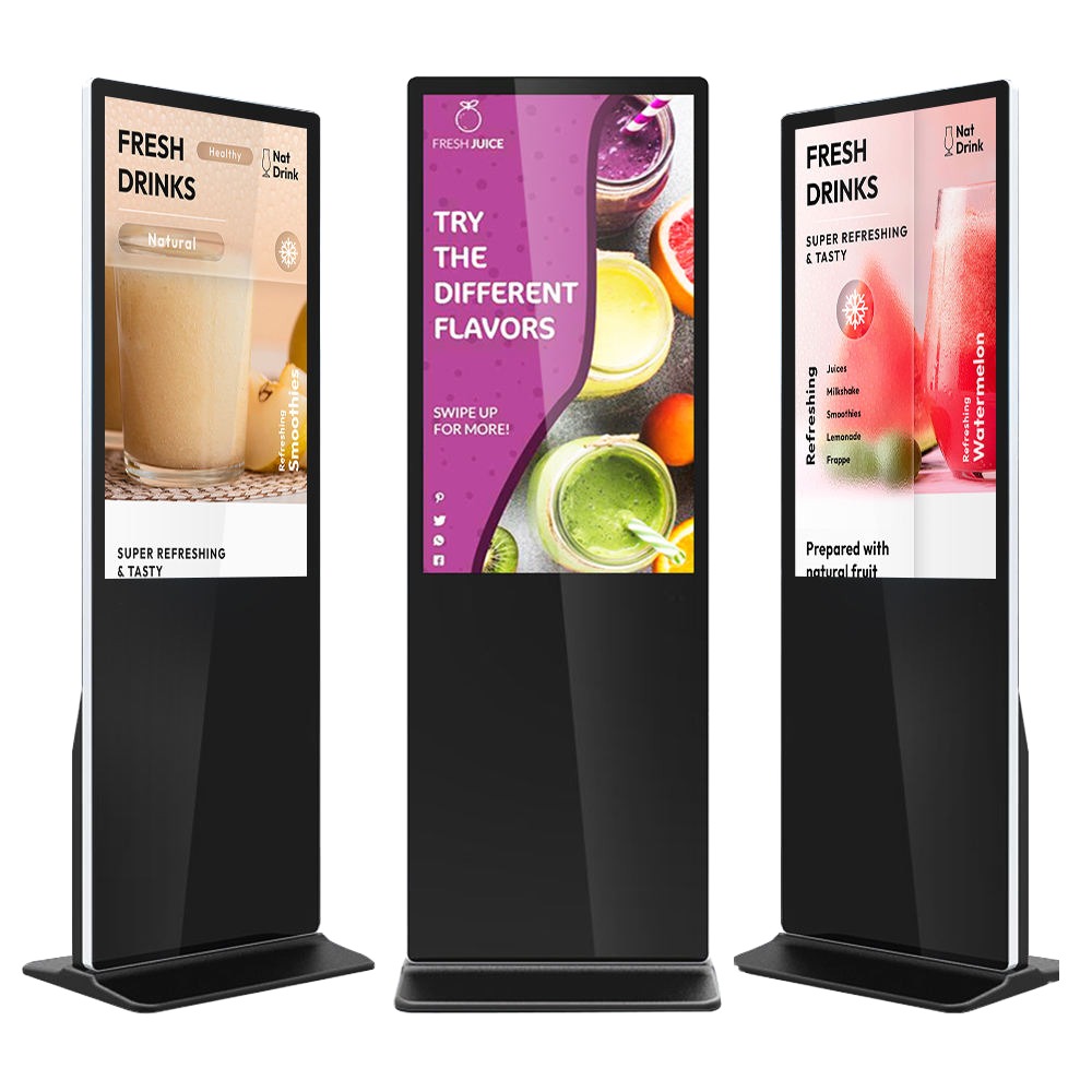 65 Android Floor Standing Digital Signage LCD Advertising Screen Vertical Totem Kiosk