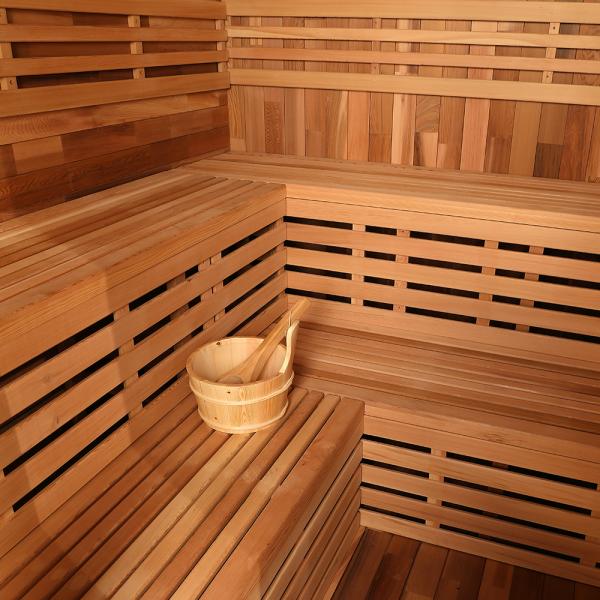 Pure Canadian Red Cedar Wooden Cube Sauna Outdoor Dry Sauna Room