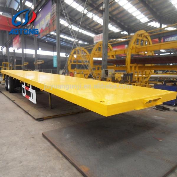 2 axle 40ft or 20ft trailer container flatbed truck trailer with 12500*2500*1520 size