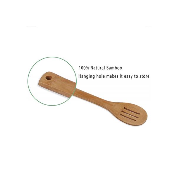 Organic Bamboo Utensil Set Wooden Cooking Spoons and Spatulas Antimicrobial Kitchen Tools Bamboo Kitchen Supplies