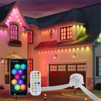 Lumières de Noël extérieures RGB intelligentes 20 mm DC12V contrôleur d'application IP67 imperméable à l'eau pour la décoration du toit et des volets