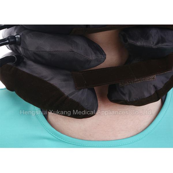 Free Size Black Cervical Traction Collar Encrypted Knitted Full Elastic Flannel Material