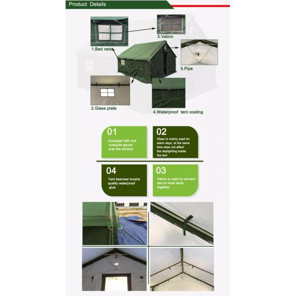 White Canvas Medical Isolation Tent , Coronavirus Emergency Relief hospital emergency tent Steel Frame