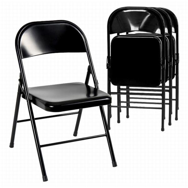 Commercial Stackable Metal Fold Up Chairs For Picnic red black white