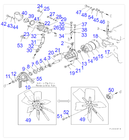 Номер детали 6209-61-1100 водяной помпы водяной помпы PC200-6 насоса экскаватора KOMATSU