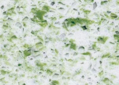 Olive Green White Quartz Stone Countertops Color Optional Customized Size