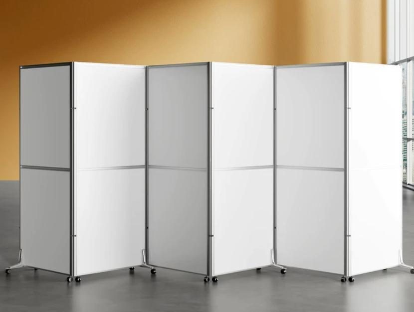 Mobile Partition Screen with Wheels-Panel System