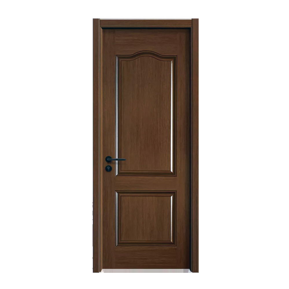 Solid Teak Wood MDF Laminated Panel Veneer Melamine Door Others Front Room Wooden Interior Doors House Design With Smart Lock
