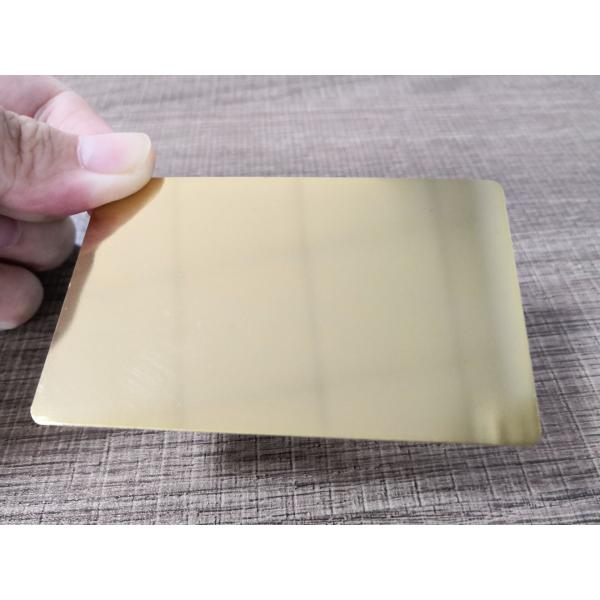 Подгонянная латунная членская карта дела металла золота с логотипом 85кс54мм лазера Этч