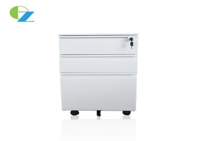 Office Steel 3 Drawer Mobile File Cabinet Adjustable Hanging Divider Bar In Bottom