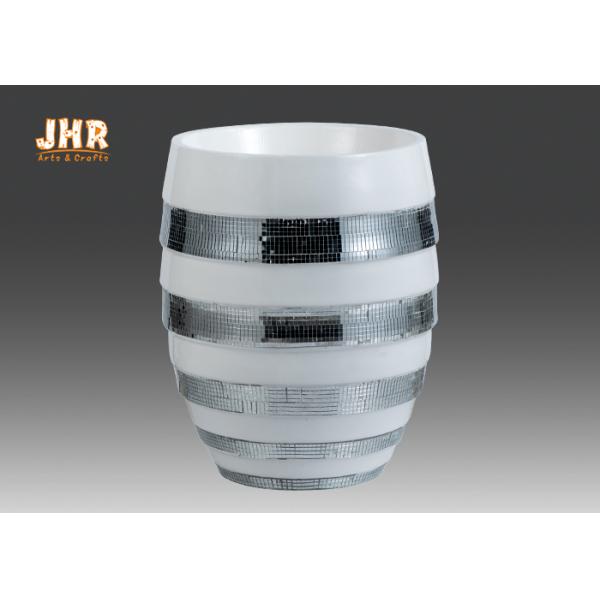 Resin Fiberglass Flower Pots Trumpet Shape Lightweight