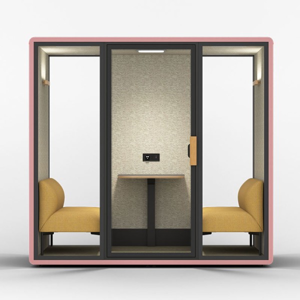 Laminated Glass Soundproof Meeting Pods Acoustic Silent Booth Office 30dB~35dB
