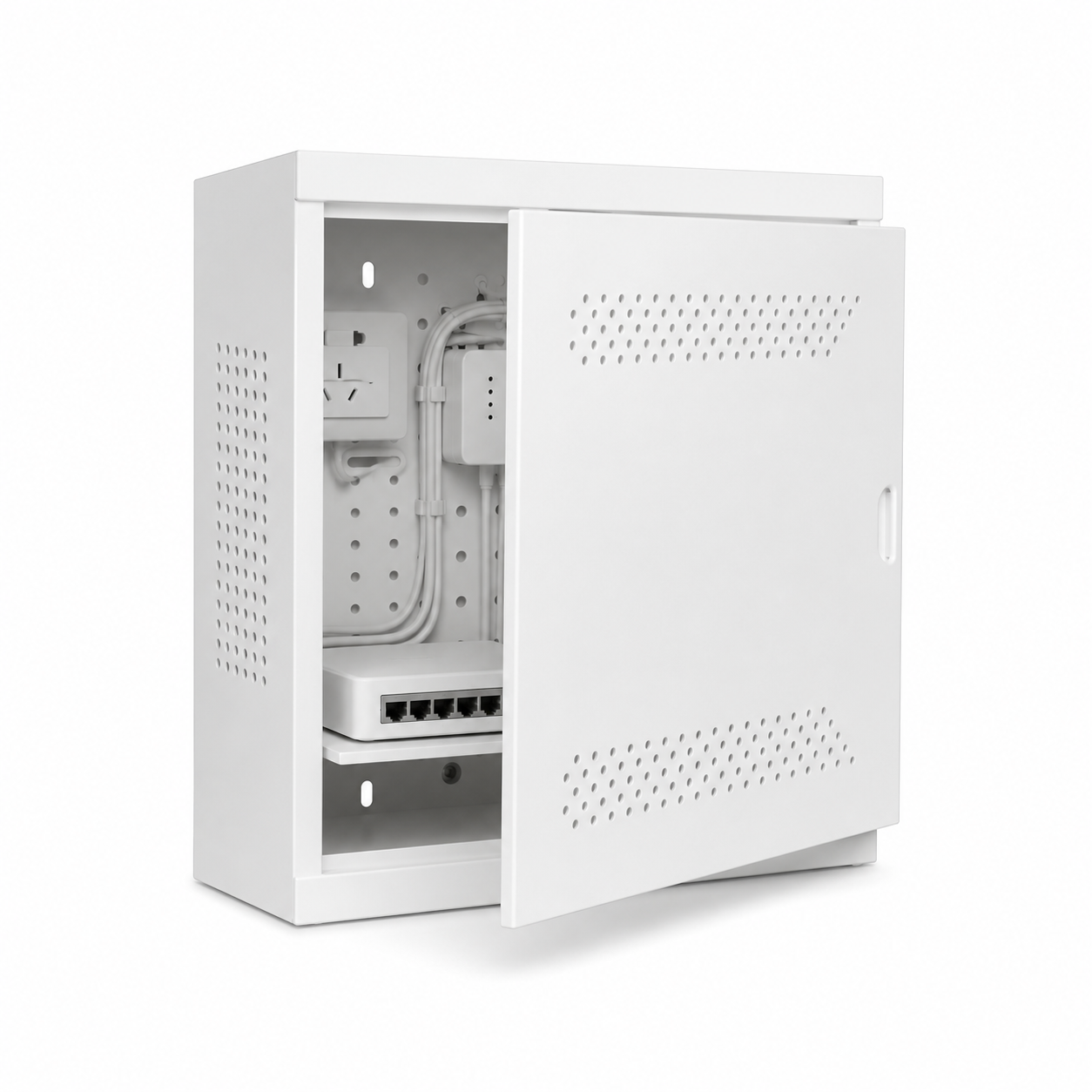 Surface Mount ABS Distribution Box Assembly Easy Installation Home Network Organizer Box