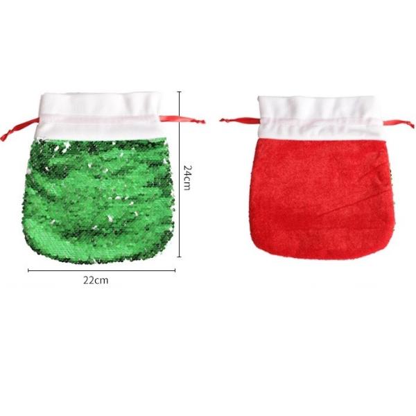 Customizable Sublimation Christmas Bags Santa Claus Gift Bag