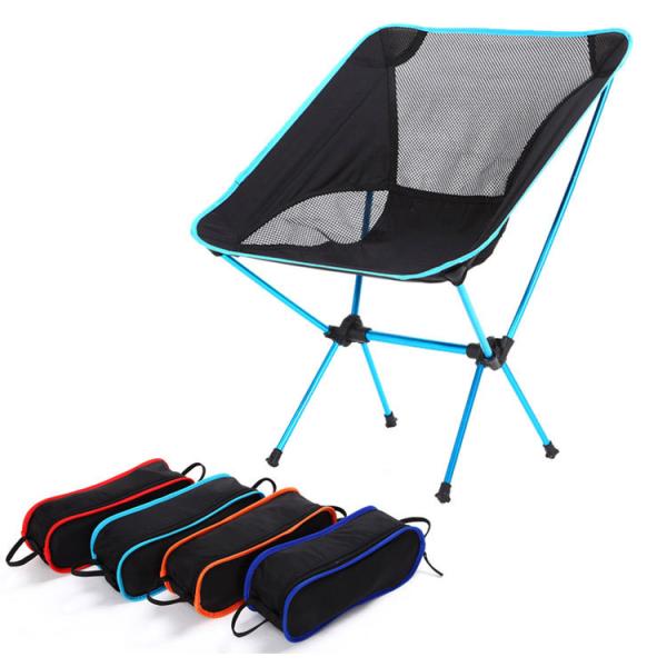 Lounge Lightweight Portable Camping Chair With Canopy Carry Bag 54x48x65Cm