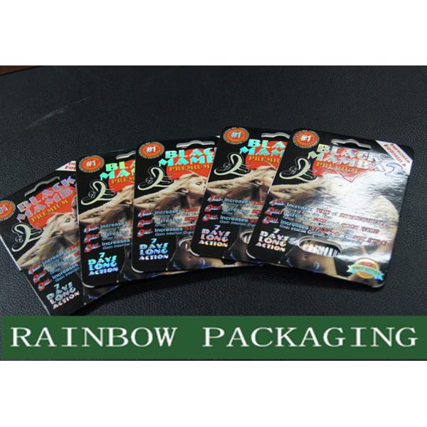 Черные таблетки секса Mambar упаковывая упаковку карты волдыря черной пантеры выполненную на заказ