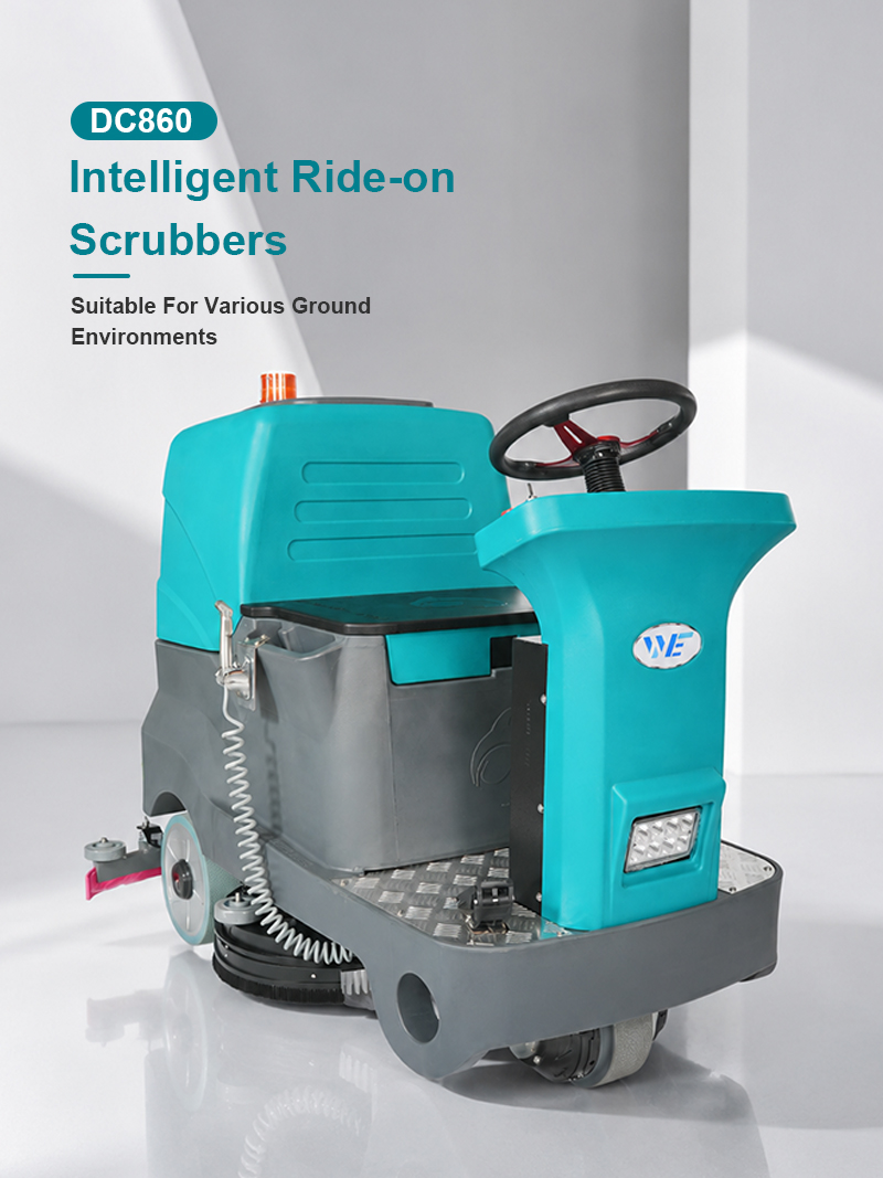 Electric Heavy Duty Industrial Floor Cleaner Machine Cold Water Cleaning Ride on Floor Scrubber Machine