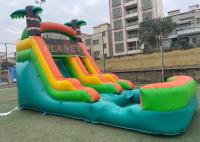 Corrediça de água inflável tropical do anti quintal alugado inflável comercial exterior UV da corrediça de água do vinil dos adultos