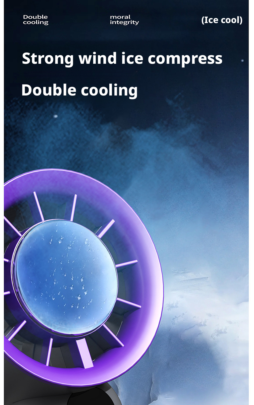 100 Speed High Speed Mini Portable Fan With 2000mAh Battery And Brushless Motor