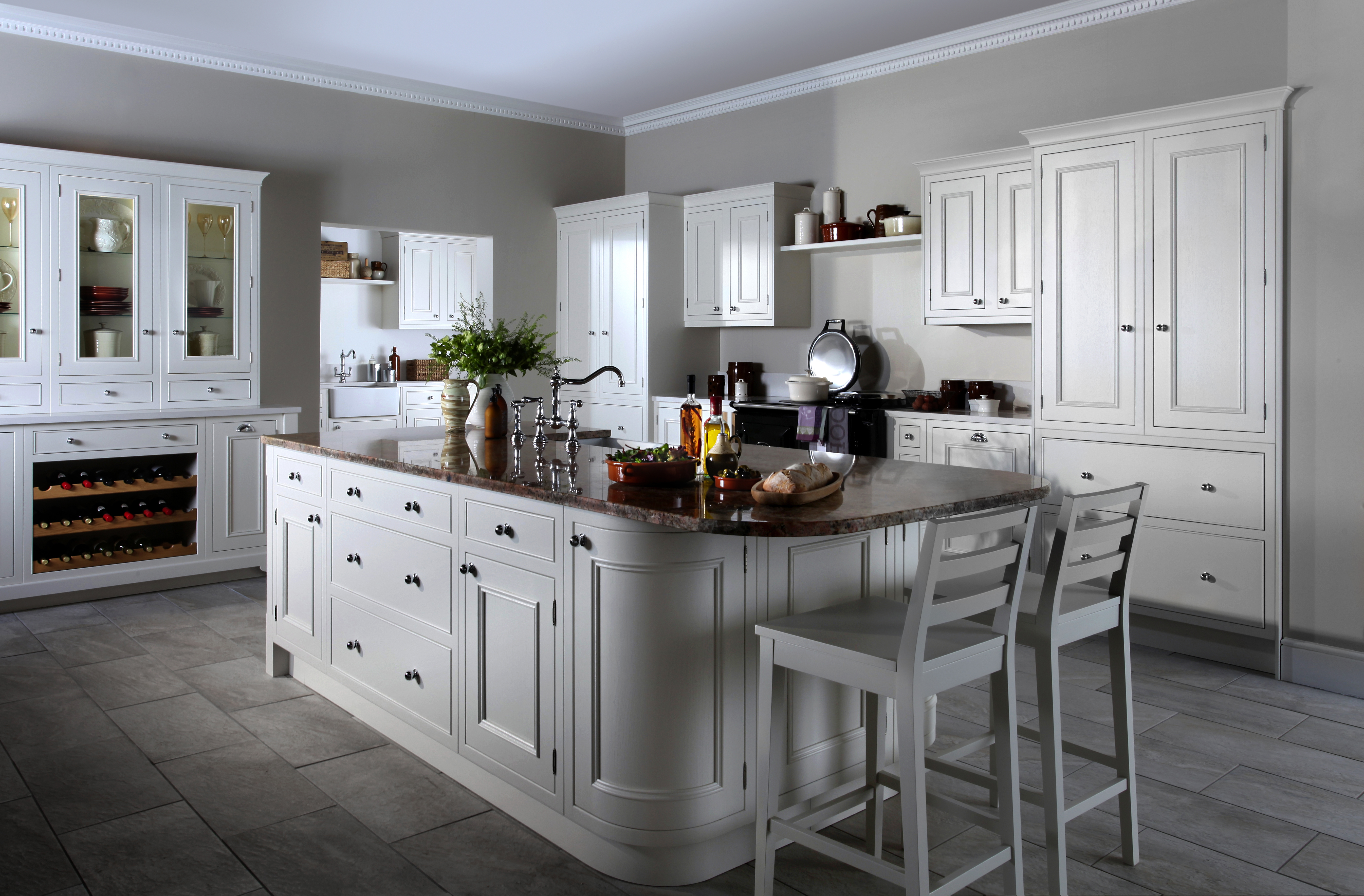 Custom Kitchen Island Cabinet Roman Series 304 Stainless Steel Scratch Resistant