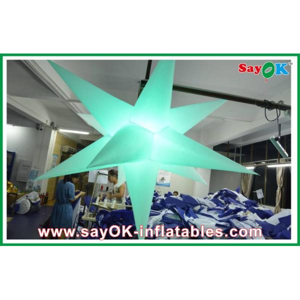 Белый диаметр водить 2M звезды Lgihting раздувной для церемонии венчания