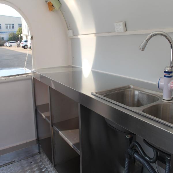 2/4 Road Wheels Fast Breakfast Food Carts for High Safety Level Mobile Kitchen Trailer