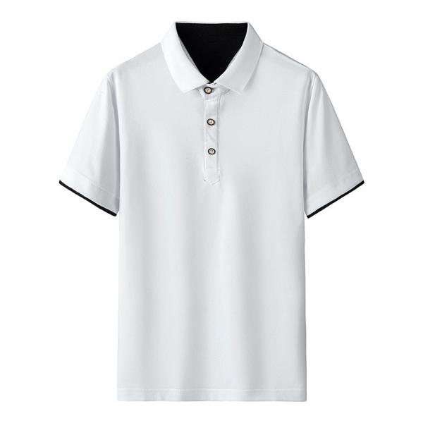 ODM OEM 270gsm T Shirts Climbing Men's Cotton Polo Shirts With Loose Lapels