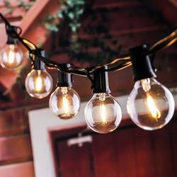 3M Connectable Outdoor String Lights G40 Globe Patio Lights Edison Glass Bulbs WaterproofE12 Socket Base Hanging Light Garland