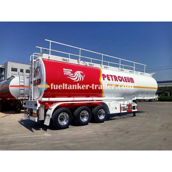 46000L 5182 Aluminum Alloy Tanker Semi Trailer For Fuel Transportation