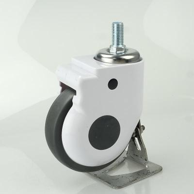 5 Inch Soft Wheel Screw Medical Bed Casters Grey TPR Anti-Winding Silent Hospital Bed Caster Wheels Wholesales