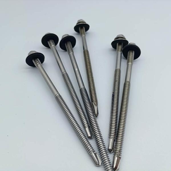 ST5.5*100 ISO DIN15480 Stainless Steel Hex Self Drilling Screw With Washer