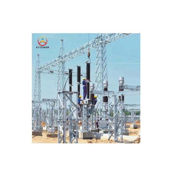 Electrical Power Transmission Angle Steel Substation Transformer Steel Structures
