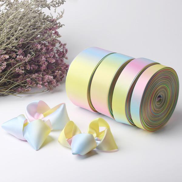 Meisida single-sided ribbon rainbow rainbow rainbow ribbon ribbon ribbon ribbon cake packaging ribbon DIY material flower bundle ribbon