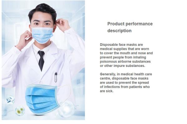 Non Woven Medical Surgical Face Mask With Earloop Doctor Dental Surgery