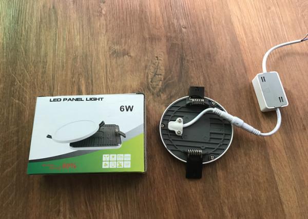 6 Watt Ultra Thin Recessed Led Lighting , 4000k 500lm Office Led Panel Light