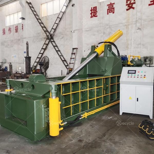 Máquina de prensagem hidráulica horizontal de sucata de metal de 30 kW para fabricação de blocos de reciclagem de metais