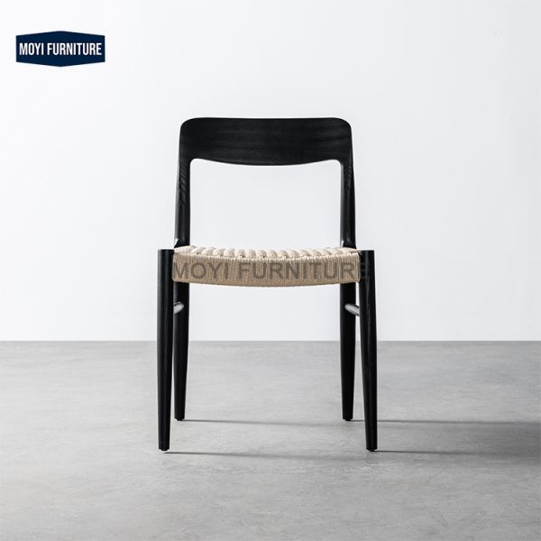Solid Oak Dining Chair with Rope Design Modern and Traditional Home Furniture for Kitchen Hotel and School for Home Use