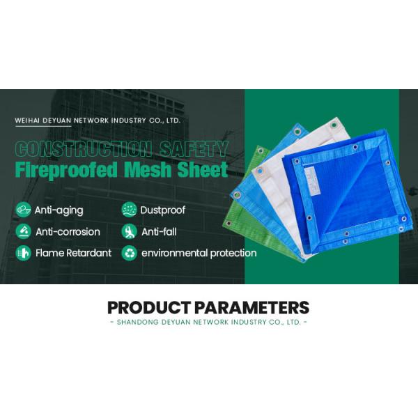 Fire retardant, high-strength, durable fireproof mesh sheets for construction