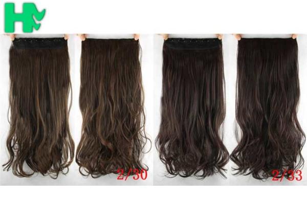 Girls 24 Inch Synthetic Hair Extensions Natural Curly Human Hair Ponytail