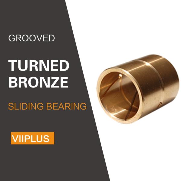 Lubrication Hole Grooves Turned Tempered Cylindrical Manganese Bronze Sliding Bearing For Highest Strain & Impact Load