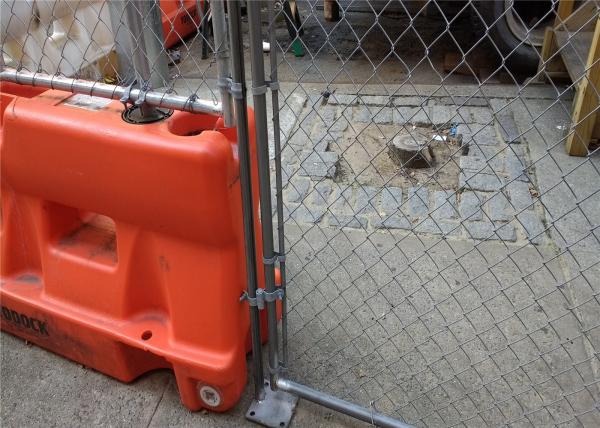 Portable 6ft X 12ft Temporary Chain Link Fence Diameter 2.5mm / 2.7mm