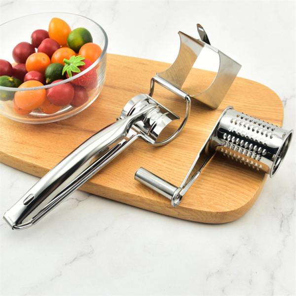 Make Perfect Cheese and Vegetable Shreds with This Handheld Rotary Grater Home Kitchen