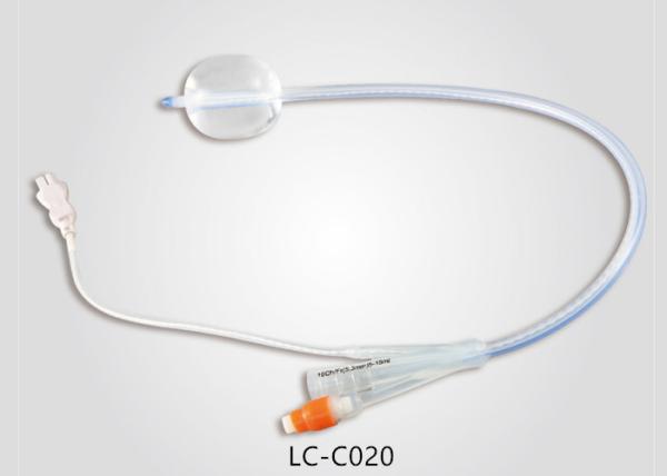 8 - 26 Ch Disposable Medical Supplies , 3 Way Silicone Foley Catheter For Irrigation