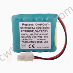 オムロン HEM-907 再充電可能なニッケル金属水化電池 4.8V 2000mAh Ni-MH電池