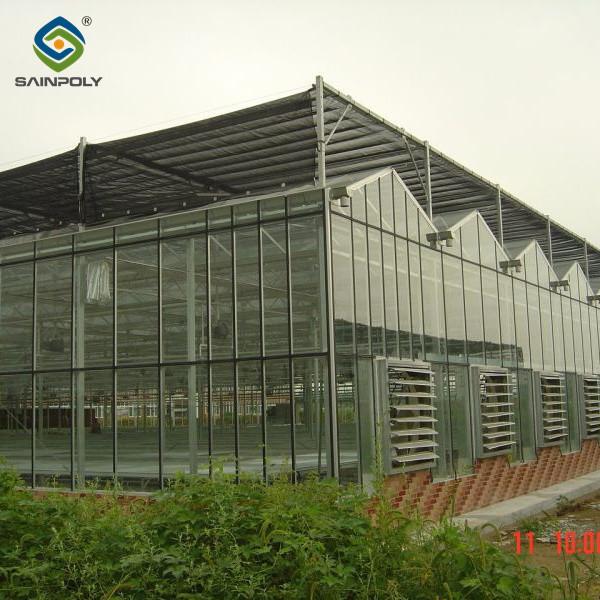 High Strength Agricultural Glass Greenhouse Venlo Type Easy Installation